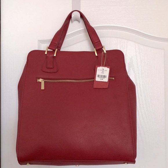 Danier red laptop bag - Picture 2 of 4